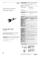 CR SERIES: CYLINDRICAL CAPACITIVE PROXIMITY SENSORS (3-WIRE)